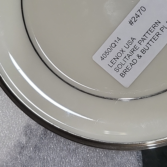 Nwt Lenox Solitaire Pattern Bread And Butter Plate - Picture 2 of 4